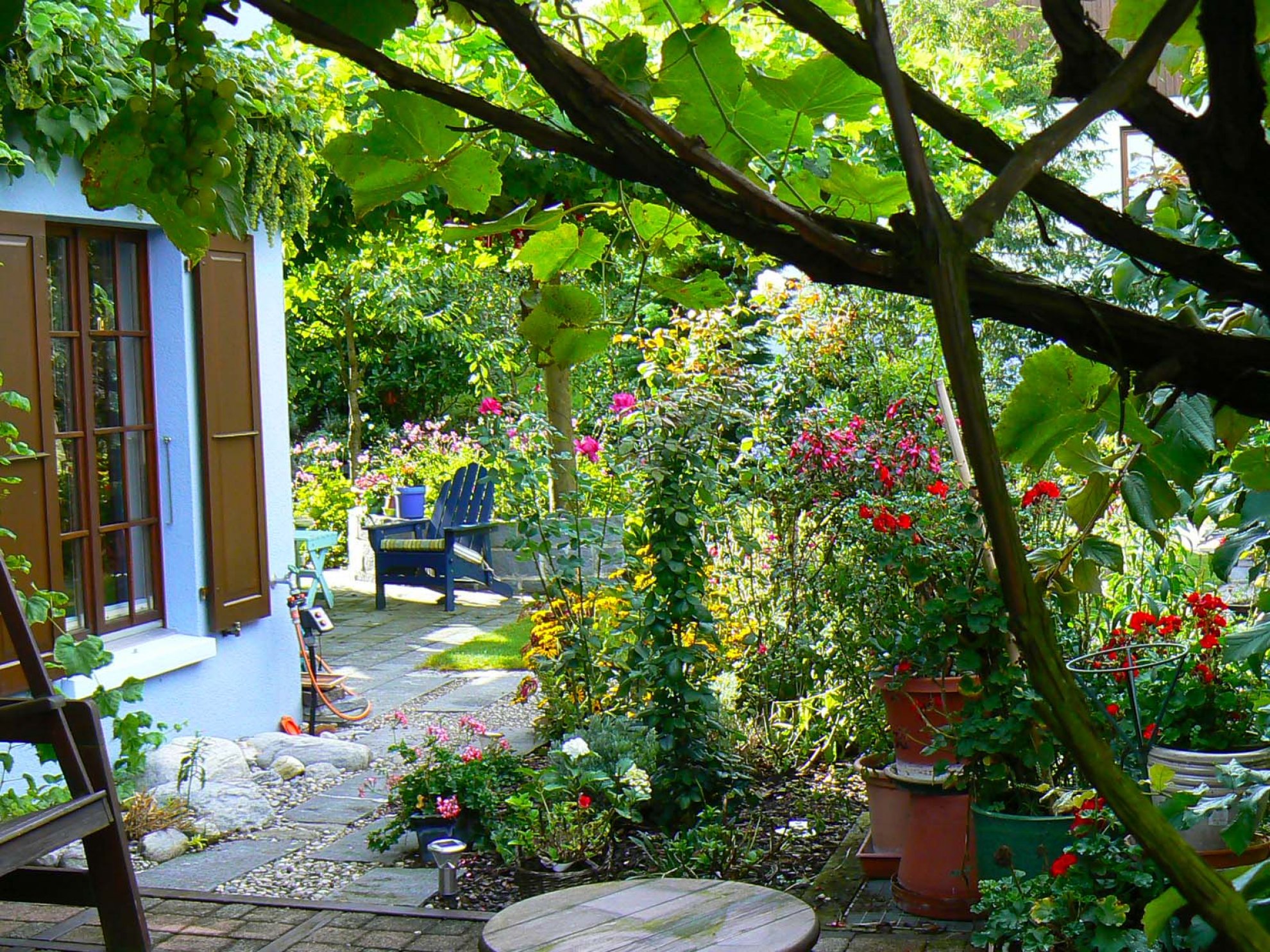 Schöner blühender Garten